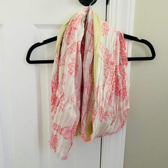 4 for $10 Loft Pink & Green Scarf - Picture 2 of 3